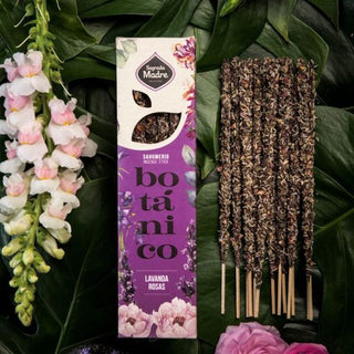 Botanical Incense - Lavender Roses - 6 Extra-Long Thick Sticks